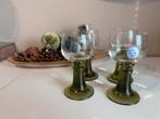 5 Zwiesel Schott Wijn Glazen - Zeer Decoratief, Ophalen of Verzenden, Zo goed als nieuw, Groen, Overige materialen