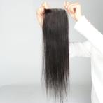Zwarte Steile Mensenhaar Front Lace Pruik Zwart Haar Haren, Verzenden, Nieuw, Pruik of Haarverlenging