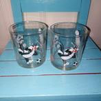 Looney Tunes limonadeglaasjes van Penotti 2 stuks, Ophalen, Looney Tunes, Gebruikt, Gebruiksvoorwerp