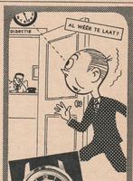 Retro reclame 1957 Avia horloge te laat bij directie, Verzamelen, Retro, Verzenden, Overige typen