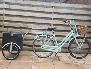 Stevige damesfiest gazelle miss grace met fietskar  H54 cm beschikbaar voor biedingen