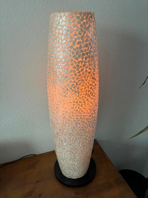 Staande lamp, schelpmotief,, Huis en Inrichting, Lampen | Tafellampen, Gebruikt, 50 tot 75 cm, Overige materialen, Ophalen