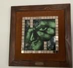 Moderne kunst: design glasmozaiek ‘Green Mask’, Ophalen