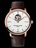 Frederique Constant Slimline Heart Beat 18kt rose goud, Overige merken, Leer, Staal, Ophalen of Verzenden