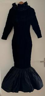 Galajurk zwart fluweel en zijde, Kleding | Dames, Maat 38/40 (M), Overige typen, Zwart, Ophalen of Verzenden