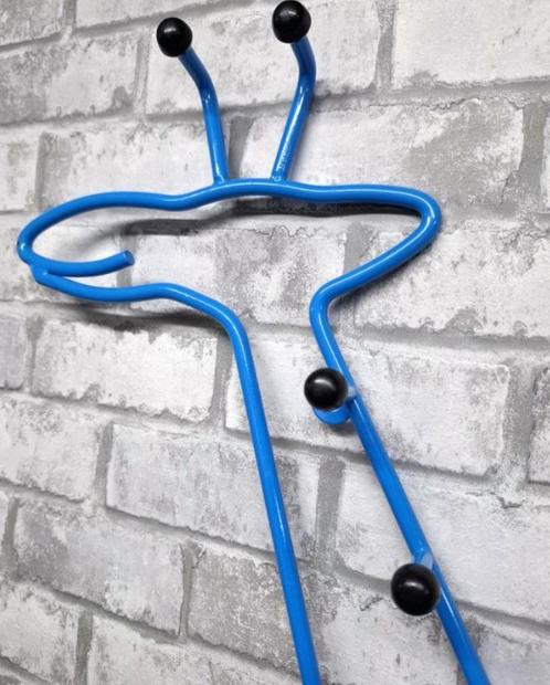 kapstok giraffe blauw, vintage Ikea, Huis en Inrichting, Woonaccessoires | Kapstokken, Gebruikt, Wandkapstok, 100 tot 150 cm, Metaal