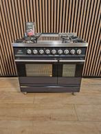 Luxe Antraciet Boretti Fornuis 90 cm (Gratis bezorgen), Witgoed en Apparatuur, Fornuizen, 60 cm of meer, Ophalen of Verzenden