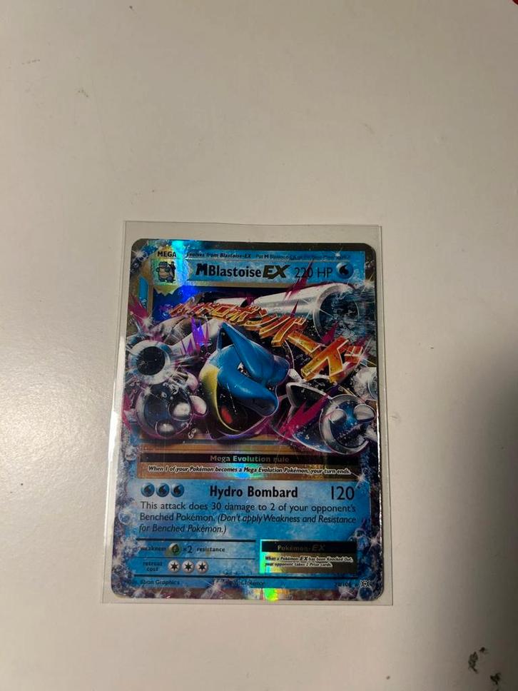 M Blastoise EX - 22/108 - Zeldzame Pokémonkaart!, Hobby en Vrije tijd, Verzamelkaartspellen | Pokémon, Zo goed als nieuw, Losse kaart
