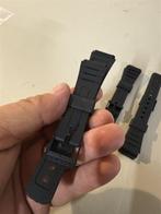 18mm zwarte vervanging horlogeband rubber voor casio f-91w f, Kunststof of Plastic, Ophalen of Verzenden, Zo goed als nieuw, Nvt