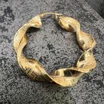 14k gouden wokkels oorbellen nieuw, Ophalen of Verzenden, Nieuw, Goud