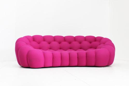 Roche Bobois Bubble sofa roze, Huis en Inrichting, Banken | Bankstellen, Gebruikt, Rechte bank, Driepersoons, 200 tot 250 cm, 125 tot 150 cm