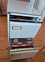 Archiefkast laden Lundia wit retro, Huis en Inrichting, Kasten | Roldeurkasten en Archiefkasten, Ophalen, Minder dan 50 cm, Gebruikt