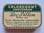Chlorodont Amsterdam Leo Pillen Laxeermiddel blikje, Verzamelen, Blikken, Ophalen of Verzenden, Zo goed als nieuw, Overige