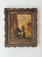 Amsterdams stadsgezicht, Oude Kerk, incl. lijst. Klassiek sc, Ophalen