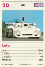 Kwartetkaart Lola, Ophalen of Verzenden, Gebruikt, Auto's