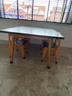 Retro schooltafel met stoelen, Ophalen, Gebruikt, Tafel(s) en Stoel(en)