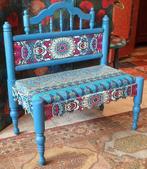 India bankje, Blauw, Zo goed als nieuw, Eén, India