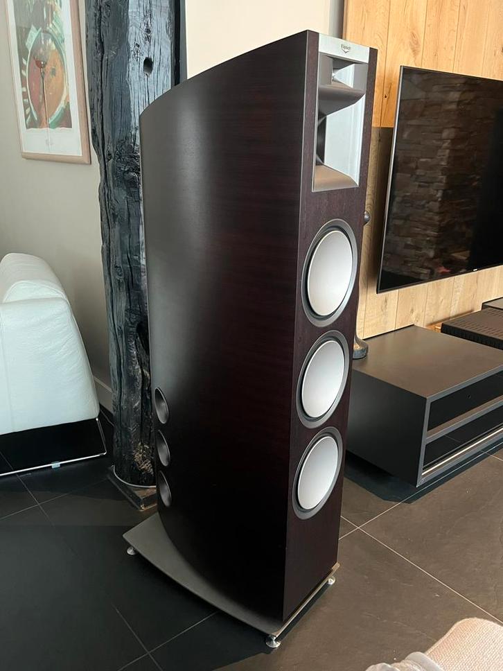 Klipsch Palladium p39 high end in coffee donker bruin hout, Audio, Tv en Foto, Luidsprekers, Zo goed als nieuw, Front, Rear of Stereo speakers