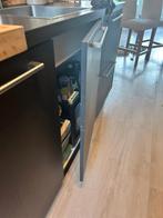 Moderne antraciet/houtkleurige eilandkeuken GEDEMONTEERD, Overige typen, Ophalen of Verzenden, Zo goed als nieuw, Kunststof