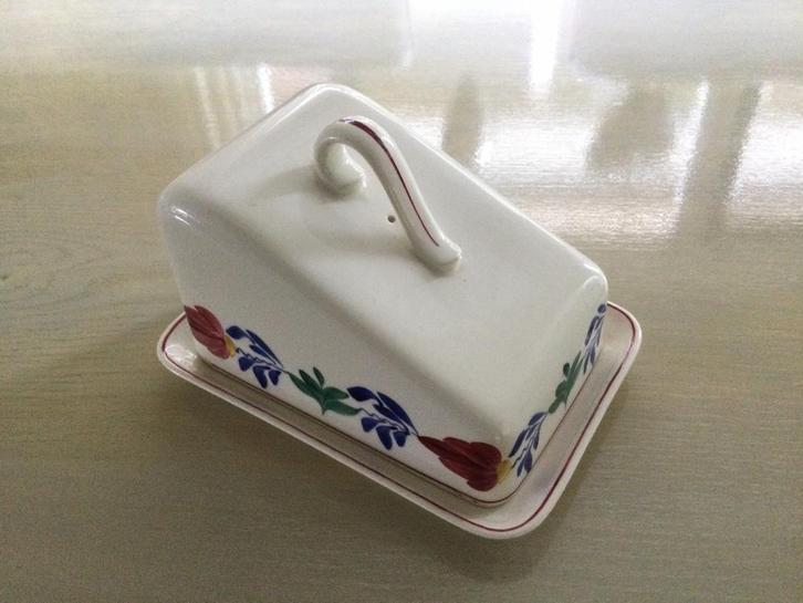 Boerenbont kaasstolp antiek iets beboterd, Antiek en Kunst, Antiek | Servies los, Ophalen of Verzenden