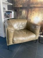 Fauteuil leder, Huis en Inrichting, Fauteuils, Ophalen, Gebruikt, 75 tot 100 cm, 50 tot 75 cm