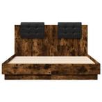 Mooi industrieel houten bed, Huis en Inrichting, Ophalen, Bruin, Tweepersoons, 140 cm