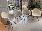 Design set  van 4 witte VITRA Eames DAW armchairs., Ophalen, Gebruikt, Wit, Design