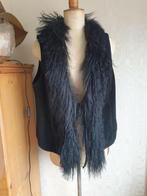 Mooi suède gilet met bontrand zwart boho 44, Kleding | Dames, Bodywarmers, Ophalen of Verzenden, Zo goed als nieuw, Maat 42/44 (L)