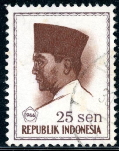 Indonesie 523 - President Soekarno, Postzegels en Munten, Postzegels | Azië, Gestempeld, Zuidoost-Azië, Verzenden