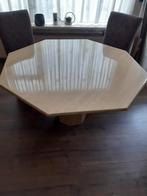 Marmeren eettafel 8 hoekig, Ophalen, 50 tot 100 cm, Zo goed als nieuw, Vijf personen of meer