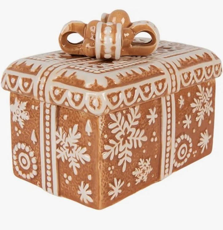 Clayre & Eef Voorraadpot met Deksel - 19x13x16 cm, Huis en Inrichting, Woonaccessoires | Onderzetters, Nieuw, Ophalen of Verzenden