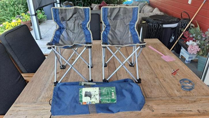 Camping stoeltjes 2 st, Caravans en Kamperen, Kampeermeubelen, Zo goed als nieuw, Campingstoel, Ophalen of Verzenden