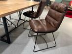 4 Nieuw KFF Arva Eetkamerstoelen bruin leer Design stoel, Huis en Inrichting, Bruin, Nieuw, Leer, Ophalen of Verzenden