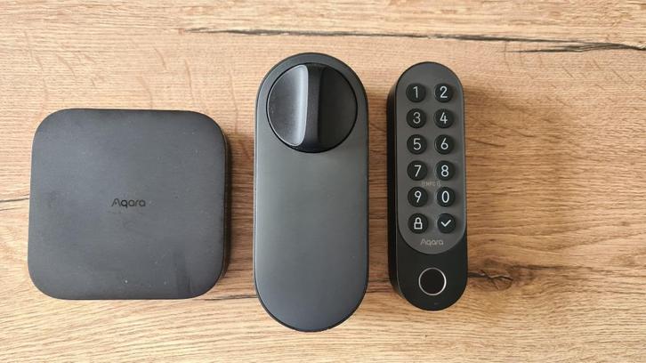 Aqara U200 slim deurslot met Keypad - zgan, Doe-het-zelf en Verbouw, Hang- en Sluitwerk, Zo goed als nieuw, Slot, Rvs, Ophalen of Verzenden