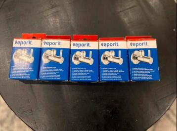 4x Design hoekstopkraan rond (veporit) beschikbaar voor biedingen
