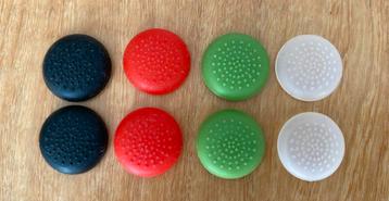 8 Non-Slip Silicone Controller Cover Skins Thumb Grips Caps beschikbaar voor biedingen