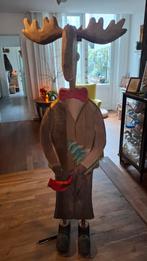 Erg leuke, vrolijke houten kerst eland, Ophalen