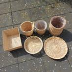 Grote set rieten zeegras jute manden Scandinavische stijl, Huis en Inrichting, Woonaccessoires | Schalen en Manden, Ophalen, Mand