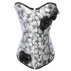 Wit Corset met Bloemendesign | Nieuw – €20, Geen, Ophalen of Verzenden, Wit, Body of Korset