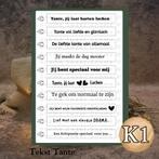 kaars met tekst, Overige materialen, Verzenden, Nieuw, Kaars