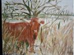Schilderij Koe (8933-47), Minder dan 50 cm, Gebruikt, Ophalen of Verzenden, Schilderij