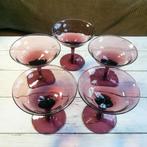 ⭐️Amethyst Cocktail & Sherbet Glasses | Set of 5, Ophalen of Verzenden, Gebruikt, Overige typen
