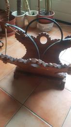 Houten krantenstandaard, vintage, houten lectuurbak, Huis en Inrichting, Woonaccessoires | Krantenbakken en Lectuurbakken, Ophalen of Verzenden