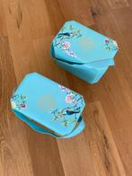Opberg boxen in mooie kleur - blauw - mint, Ophalen of Verzenden, Zo goed als nieuw, Blauw, Ogen