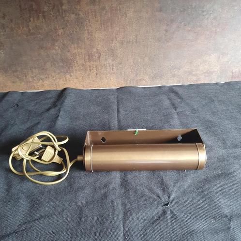Vintage - Bedlamp - Schilderijlamp - Orgellamp - Messing, Huis en Inrichting, Lampen | Wandlampen, Gebruikt, Metaal, Ophalen of Verzenden