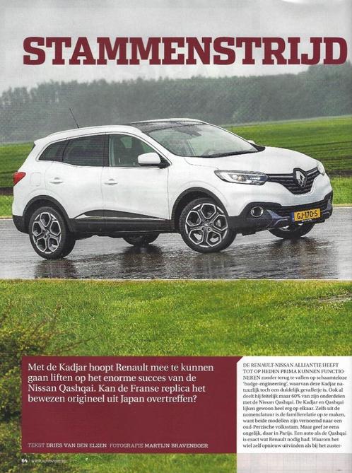 Autovisie Nissan Qashqai versus Renault Kadjar, Auto diversen, Handleidingen en Instructieboekjes, Ophalen of Verzenden