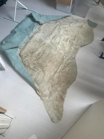 Groot wit vloerkleed koeienvacht beschikbaar voor biedingen