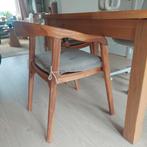 Houten eetkamerstoelen 2x Karwei Caddo Lasse, Ophalen, Bruin, Zo goed als nieuw, Stof
