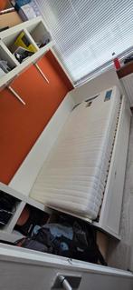 IKEA Kajuitbed 90x200 met bedlade - wit, Zo goed als nieuw, Minder dan 100 cm, 25 tot 50 cm, 50 tot 100 cm