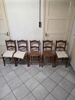 5 mooie oude rietgedekte stoelen, zie foto's, Ophalen
